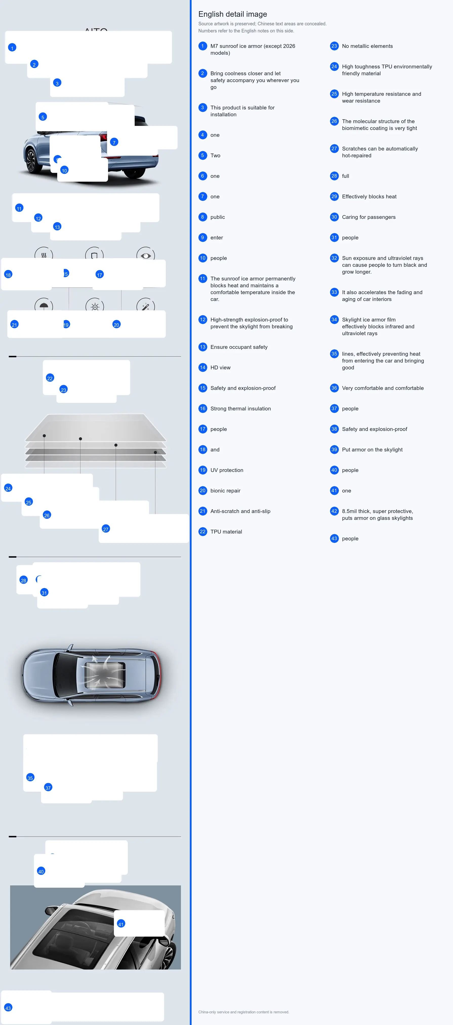 Panoramic Roof Heat-Control Film detail image 1