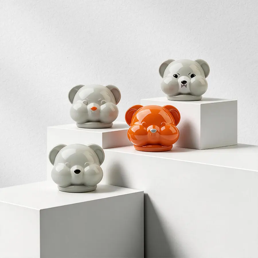 Bear Puffed-Cheek Valve Cap